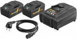 REMS Power-Pack 22 V 2x 5,0 Ah akumul�tory + rychlonab�je�ka 290 W, 571593
