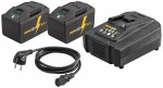 REMS Power-Pack 22 V 2x 9,0 Ah akumul�tory + rychlonab�je�ka 290 W, 571594