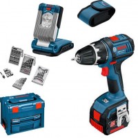 GSR 14,4 V-LI aku �roubov�k + GLI VariLED + 77 ks p��sl. Bosch 