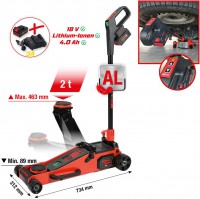 KS Tools 160.2000 aku hydraulick� hlin�kov� zved�k vozidel e-performance, 2 t, max. v��ka 463 mm