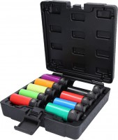 KS Tools 515.0890 sada kovanch hlavic na hlinkov disky, 10-dln + kufr