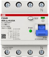 ABB F204 B-40/0,03 2CSF204568R1400 proudov� chr�ni� 40 A, 30 mA, typ B, 4P