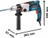 Bosch GSB 21-2 RCT Professional pklepov vrtaka + kufr, 060119C700
