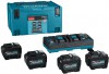 Makita 1910A8-3 sada Li-ion XGT 40V 4x BL4080F + DC40RB + Makpac