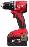 Milwaukee M18BLDDRC-502C aku vrtac kompaktn roubovk bezuhlkov, 5,0 Ah 4933492835