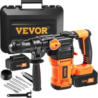 VEVOR SDS-Plus aku vrtac kladivo 2x 20V 4.0 Ah, 4.5J + 2 seke + 3 vrtky + kufr