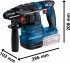 Bosch GBH 18V-22 aku bezuhlkov vrtac kladivo SDS-plus 2x 4,0 Ah + L-Boxx