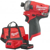 Milwaukee M12 FQID-501B aku 1/4“ HEX rzov roubovk/utahovk, 50 Nm, aku M12 B5 + M12-18 C + taka, 4933500777