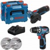 Bosch GSR 12V-35 FC+GWS 12V-76+2x L-Boxx aku sada 0615990M5H