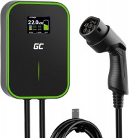 Green Cell GC EV14 PowerBox wallbox 22kW s kabelem Typ 2 (6m), ern-zelen