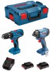 Bosch GSB 18V-21 aku roubovk + GDR 18V-160 aku utahovk + 2x 2,0 Ah + L-Boxx