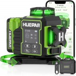 Huepar W03CG 3D k���ov� laser 3 � 360� se zelen�m paprskem, Bluetooth a oto�nou z�kladnou
