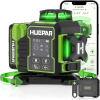 Huepar W03CG 3D k���ov� laser 3 � 360� se zelen�m paprskem, Bluetooth a oto�nou z�kladnou