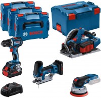 Bosch Professional 18V truhlsk sada GSR + GKT + GST + GEX + 4x L-Boxx