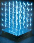 K8018W svítící 3D LED kostka modrá Velleman 