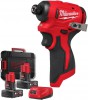 Milwaukee M12 BLIDRC-202C aku 1/4“ HEX rzov roubovk/utahovk 124 Nm, 2x aku M12 B4 + M12 C12 C + kufr, 4933499690