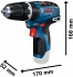 Bosch GSB 12V-35 aku pklepov roubovk + 2x 3,0 Ah + GAL 12V-40 + L-BOXX