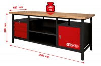 KS Tools pracovn stl XXL se 3 zsuvkami a 1 dvemi