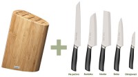 977791 blok na no�e z bambusu + 5 no�� Takumi Fiskars